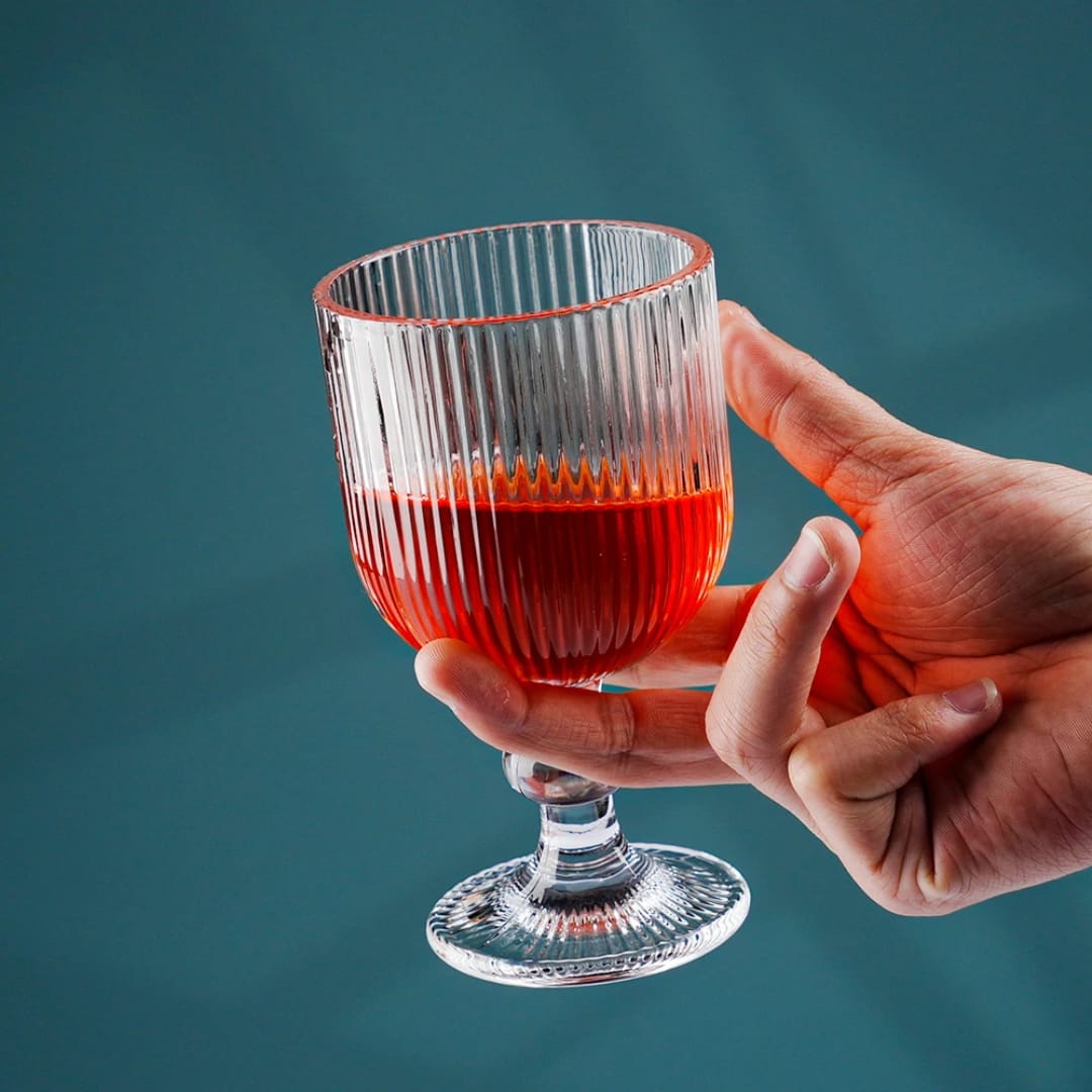 Long Exquisite Ribbed Glass