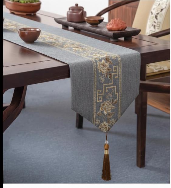 Cotton Embroidered Table Runner