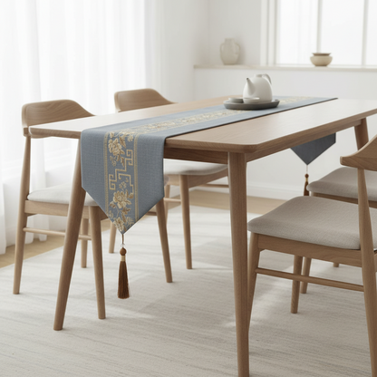Cotton Embroidered Table Runner