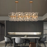 C Shaped Crystal Chandelier