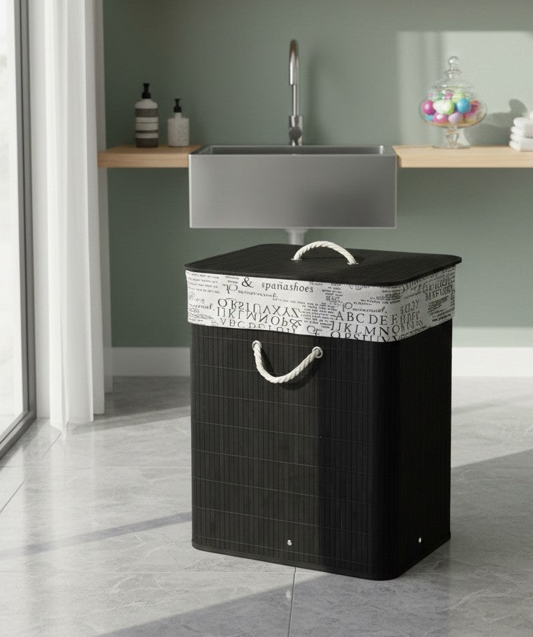 Round Eco-Friendly Bamboo Laundry Basket