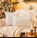 Christmas Tree Glitter Plush Cushion Cover