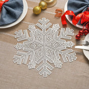 38cm Silver Christmas Snowflake PVC Table Mats Set of 6 for Home and Restaurant Dining Decoration available in Nairobi, Kenya