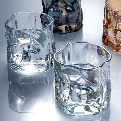 6Pcs Irregular Shape Whiskey Glass