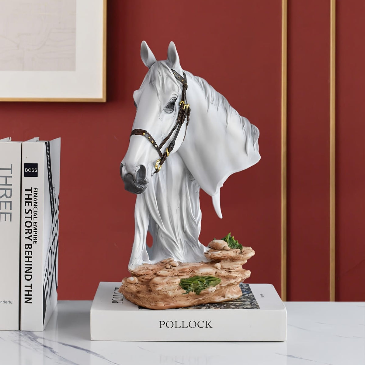 33cm Tall Horse Head Statue