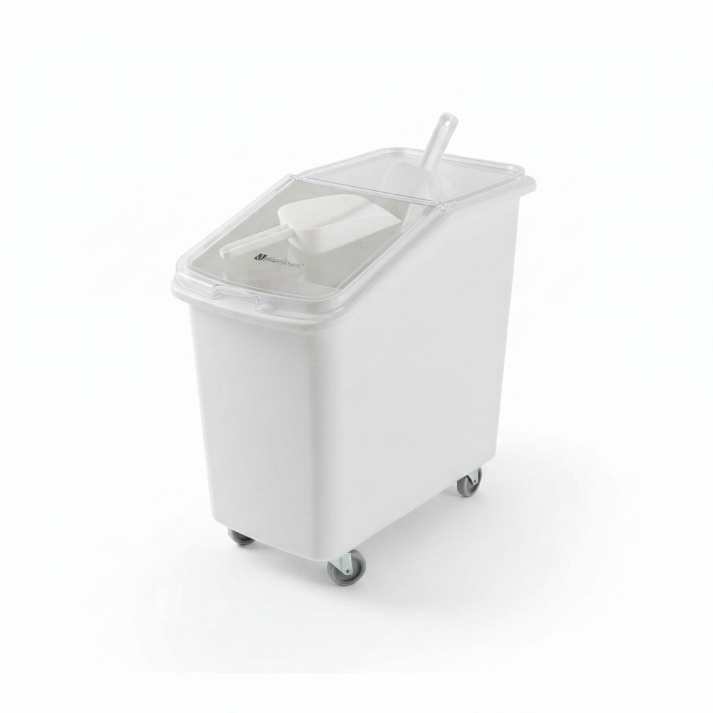 102 Litres Mobile Ingredient Bin with Wheels and Scoop — KAP0254
