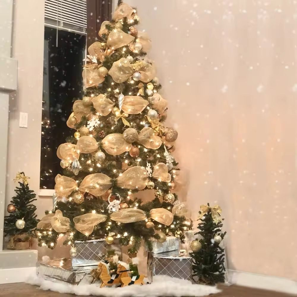 Christmas Ribbon Tree Decoration Mesh Tulle Roll