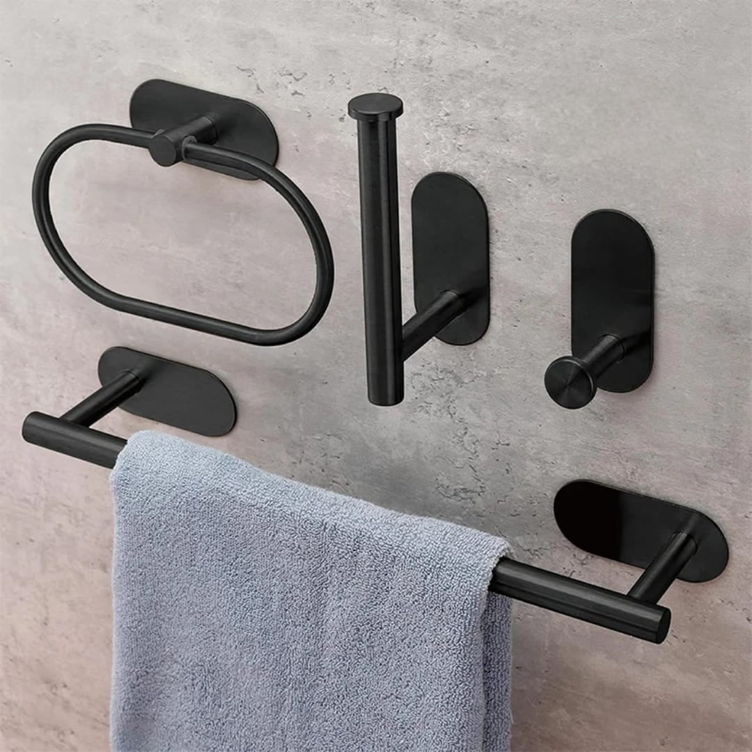 4Pcs Stainless Steel Bathroom Organizer Set