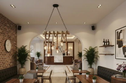Pendant Lamp Rope Light E27 – 6 Holders, PL RP08-06