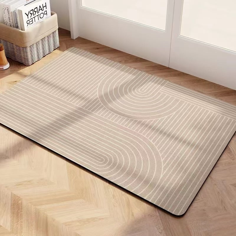Geometric Pattern Door And Bath Mat