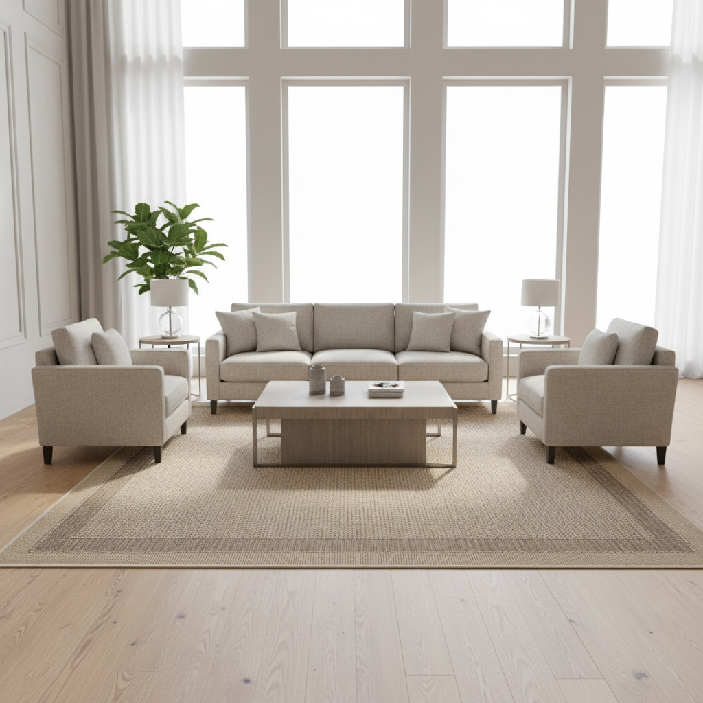 Teora Bordered Carpet Rug