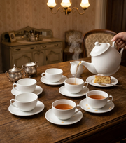 13 Piece tea set with kettle, cups, and saucers for elegant tea serving