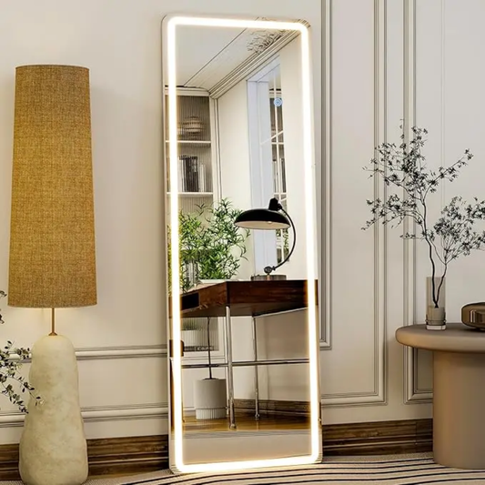 LED Mirror with Stand
Full-length LED mirror with stand and three adjustable light modes.
