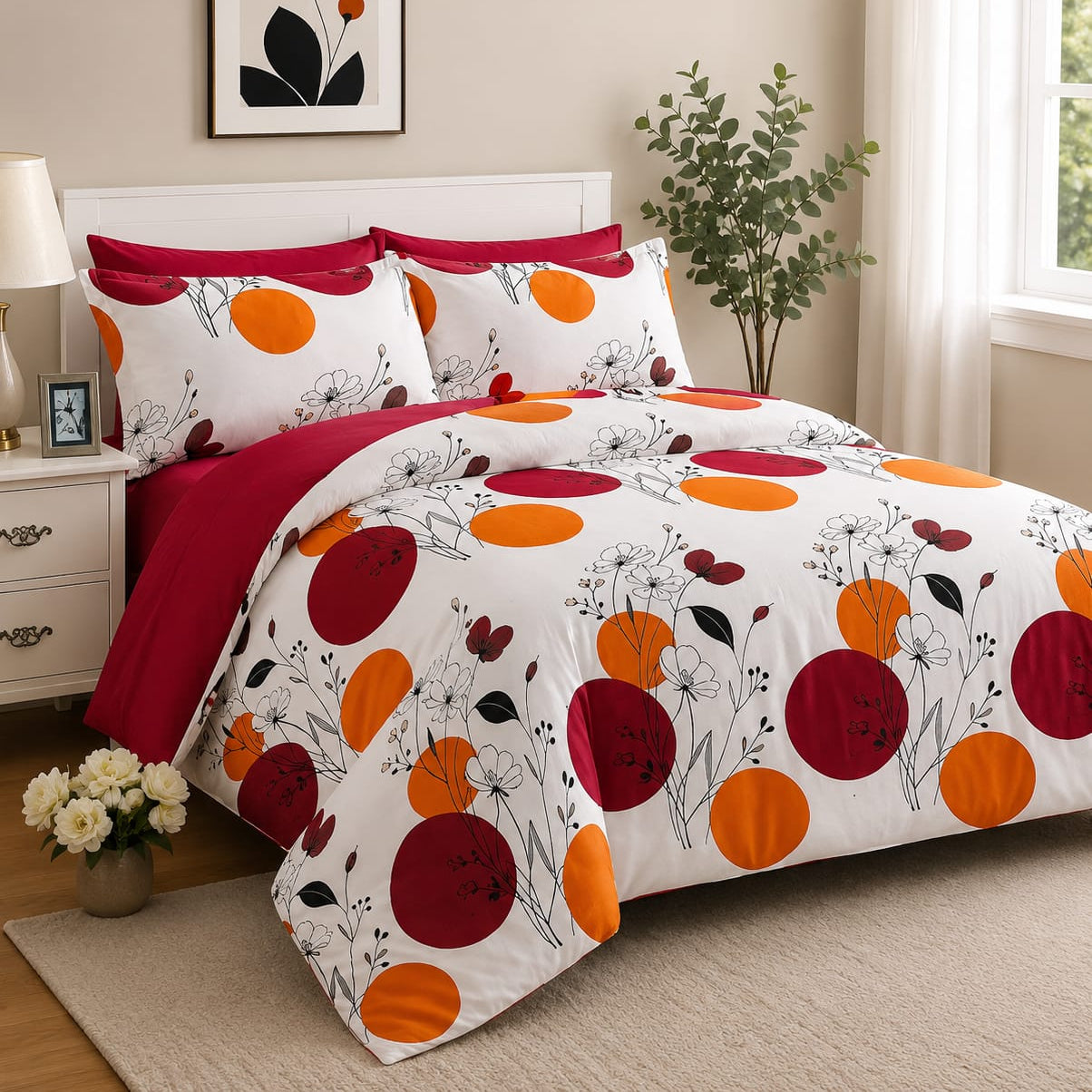 Printed Bedsheet Set 6 × 6 ft