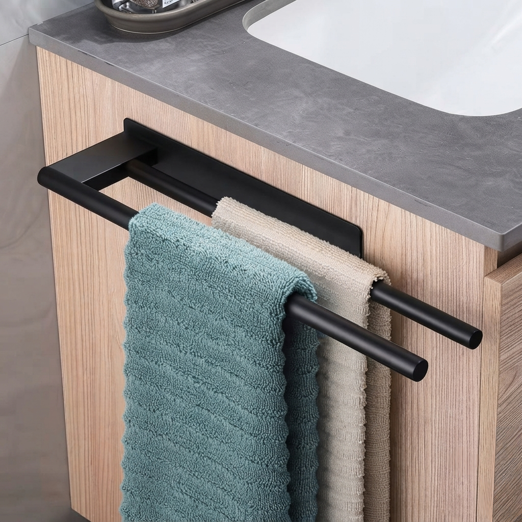 Double Layer Towel Holder for Bathroom and Kitchen