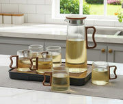 Borosilicate Glass Jug Set With Six Cups