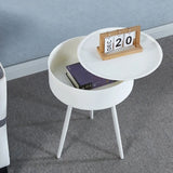 Top Night Stand Table With Hidden Storage Space