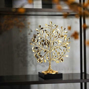 Gold decorative fortune tree ornament for home or office display