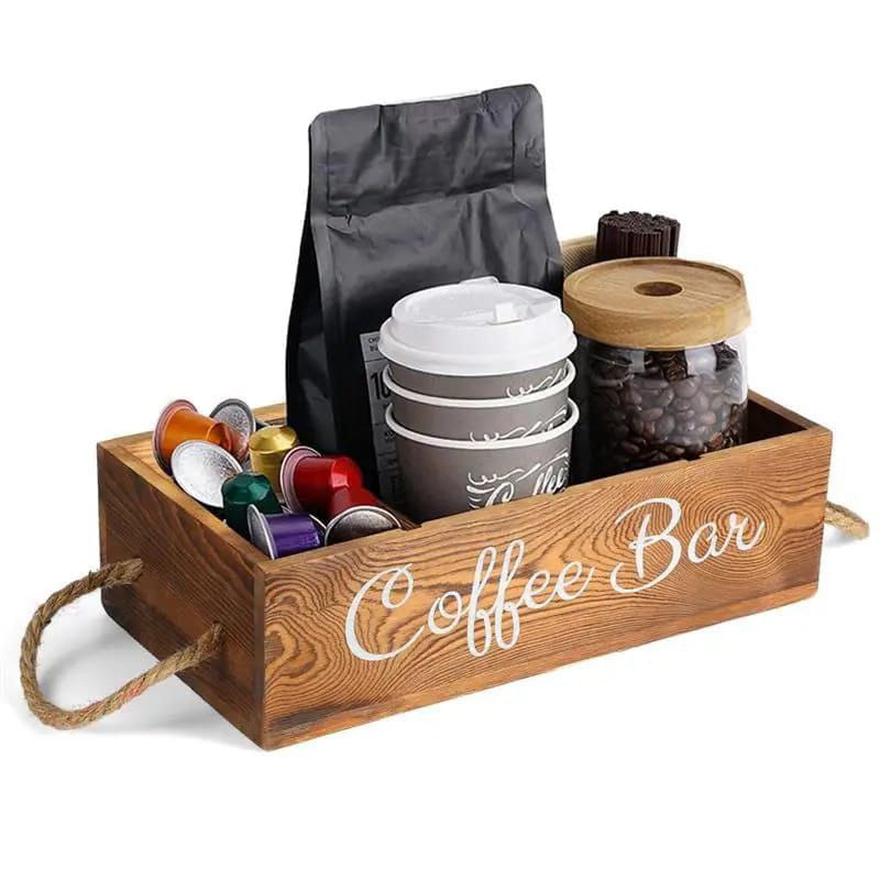 Wooden coffee/Tea Organizer