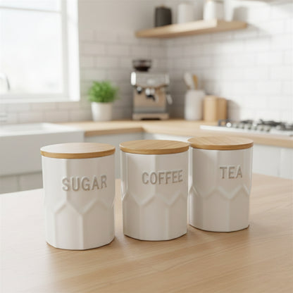 3 Piece Ceramic Canister Set