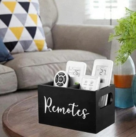 Compact remote control holder for organizing multiple remotes in living rooms or offices