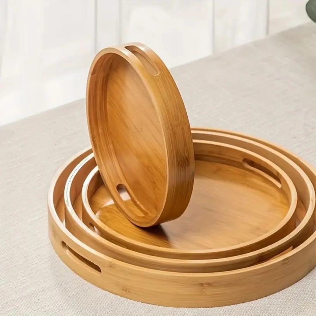 Multifunctional 4 In 1 Bamboo Trays