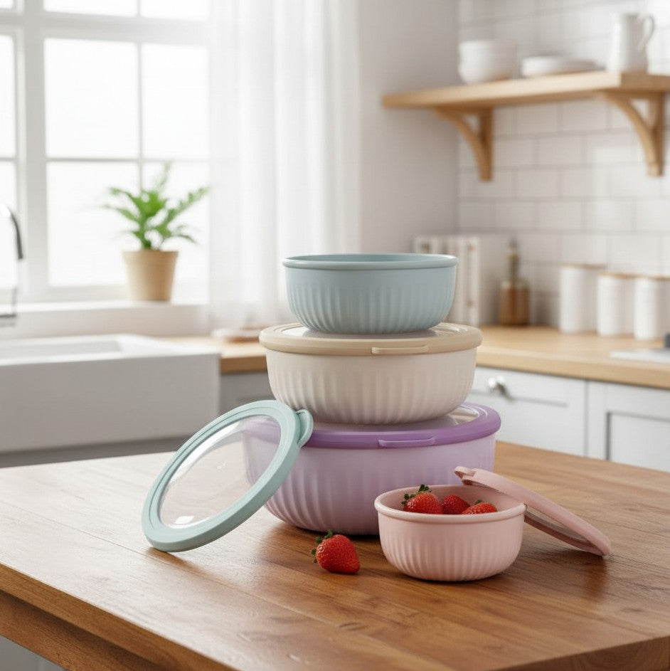 4 In 1 Stackable Salad Bowls