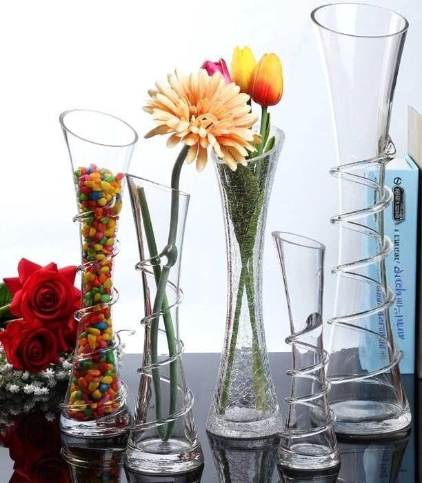 Glass Flower Vase (Stem Design)