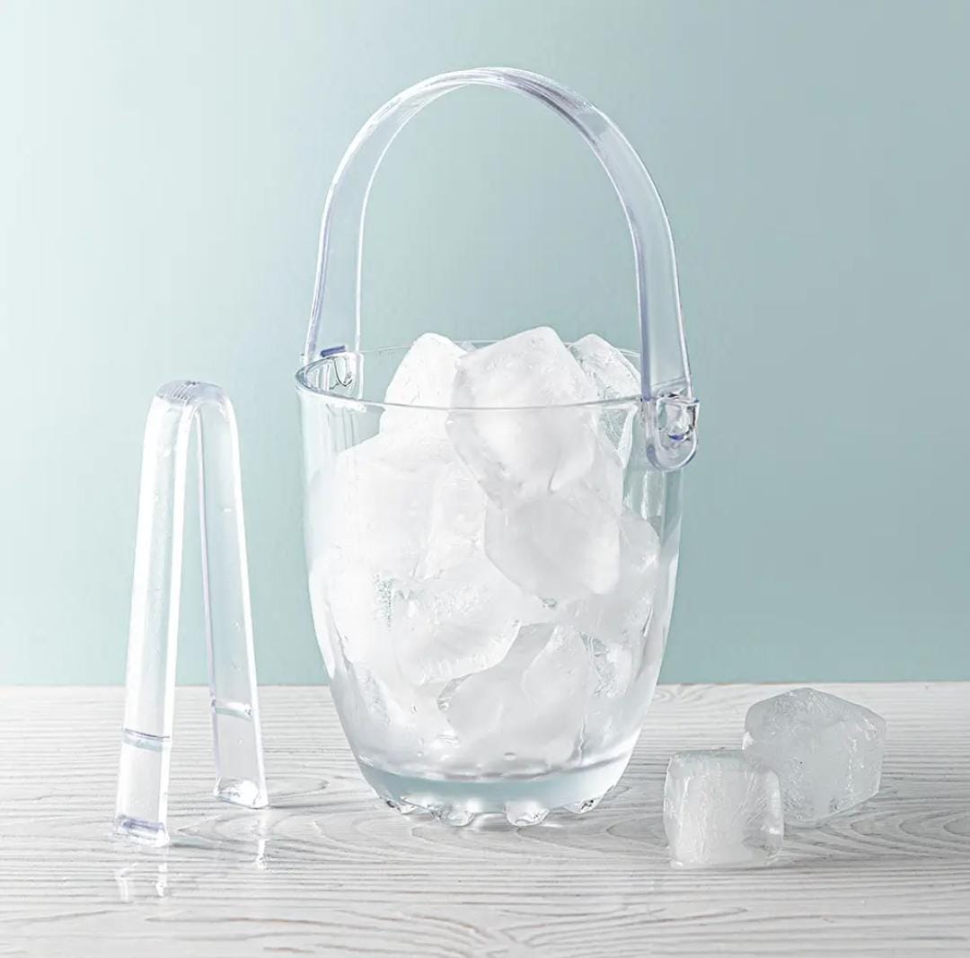 Glass Ice Bucket With Tong