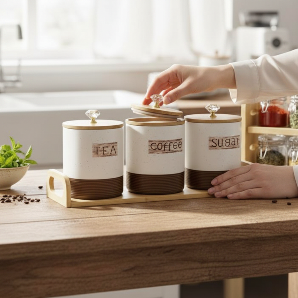 800ml Ceramic Coffee Bean Container