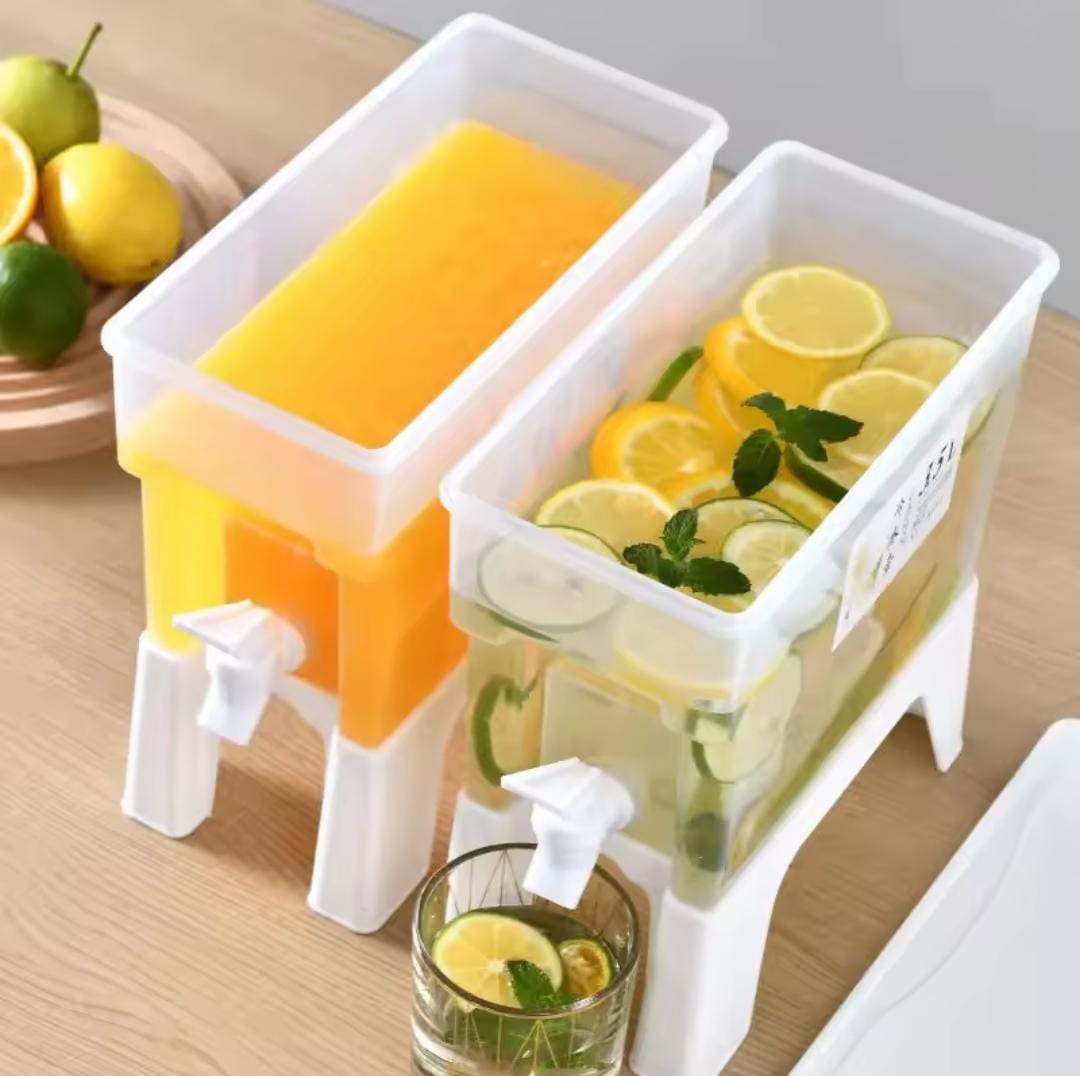 3-Litre Plastic Juice Dispenser With White Lid