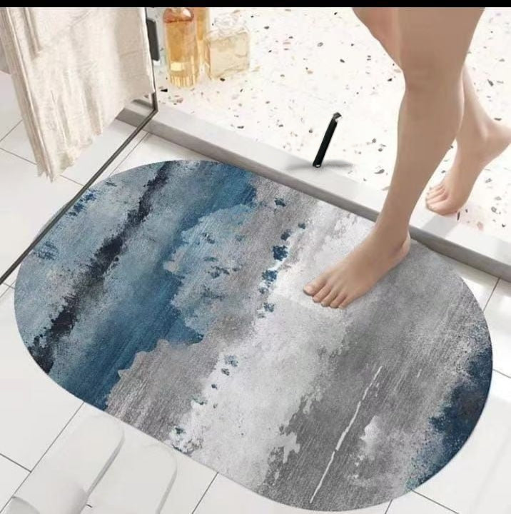 Oval Bathroom and Door Mat