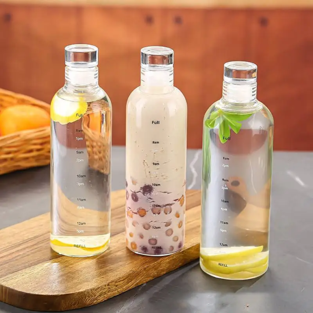 700ml Sports Water Bottle Leak Proof With Time Maker