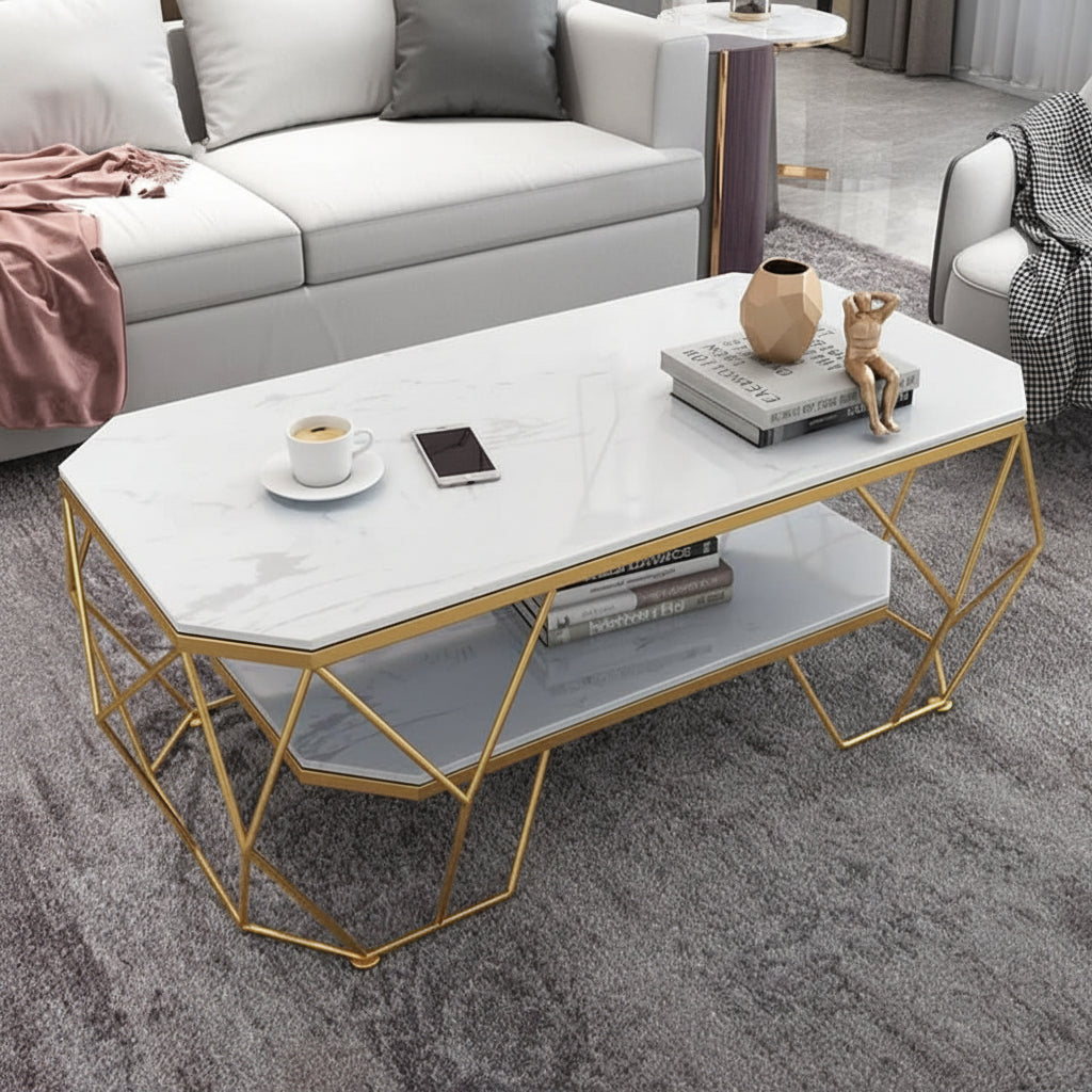 Double Layer Glass Coffee Table
