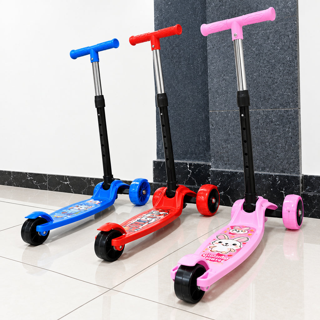 Kids Foldable Adjustable 3 Wheel Scooter 60–90cm