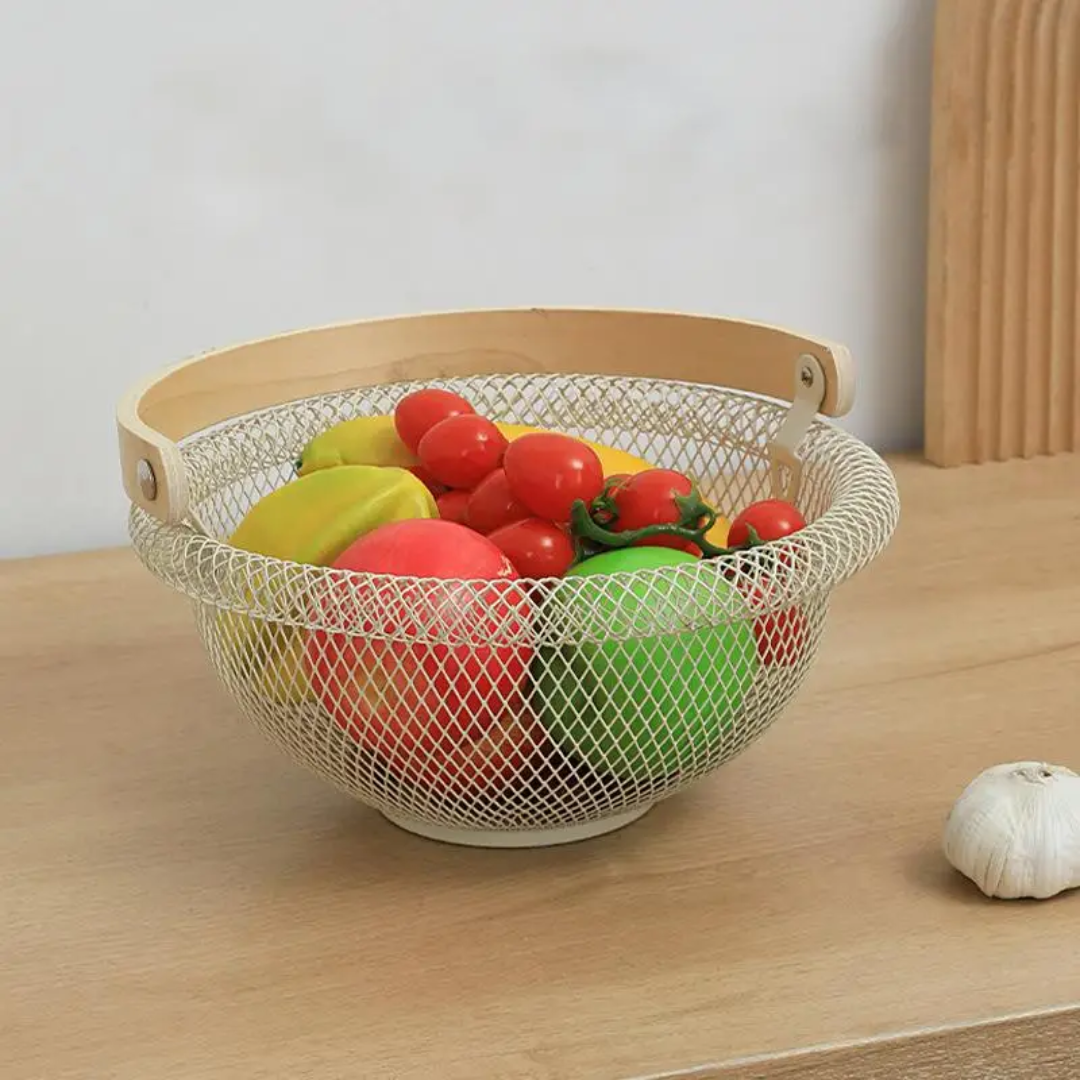 29cm Brim Round Mesh Fruit Basket