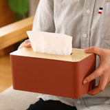 Bamboo Lid Napkin Tissue Holder