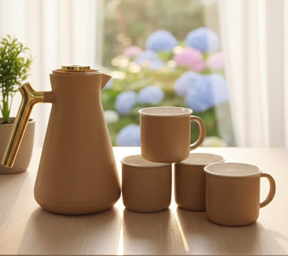 6pc Breakfast Set with Flask