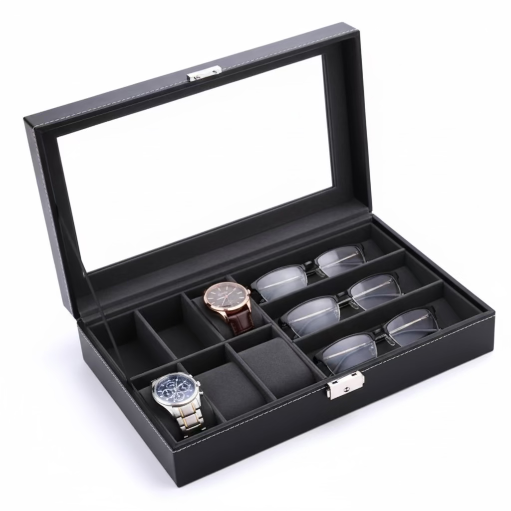 Portable Watch and Glasses Organizer