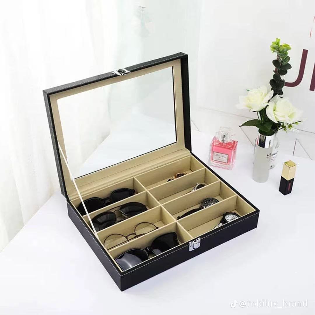 8 Slot High PU Leather Sunglasses
