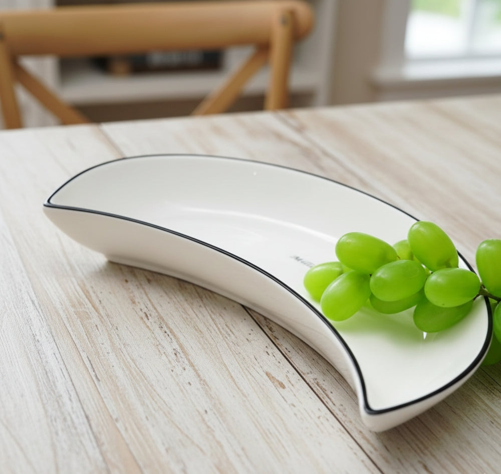 6Pcs Half Moon Plates
