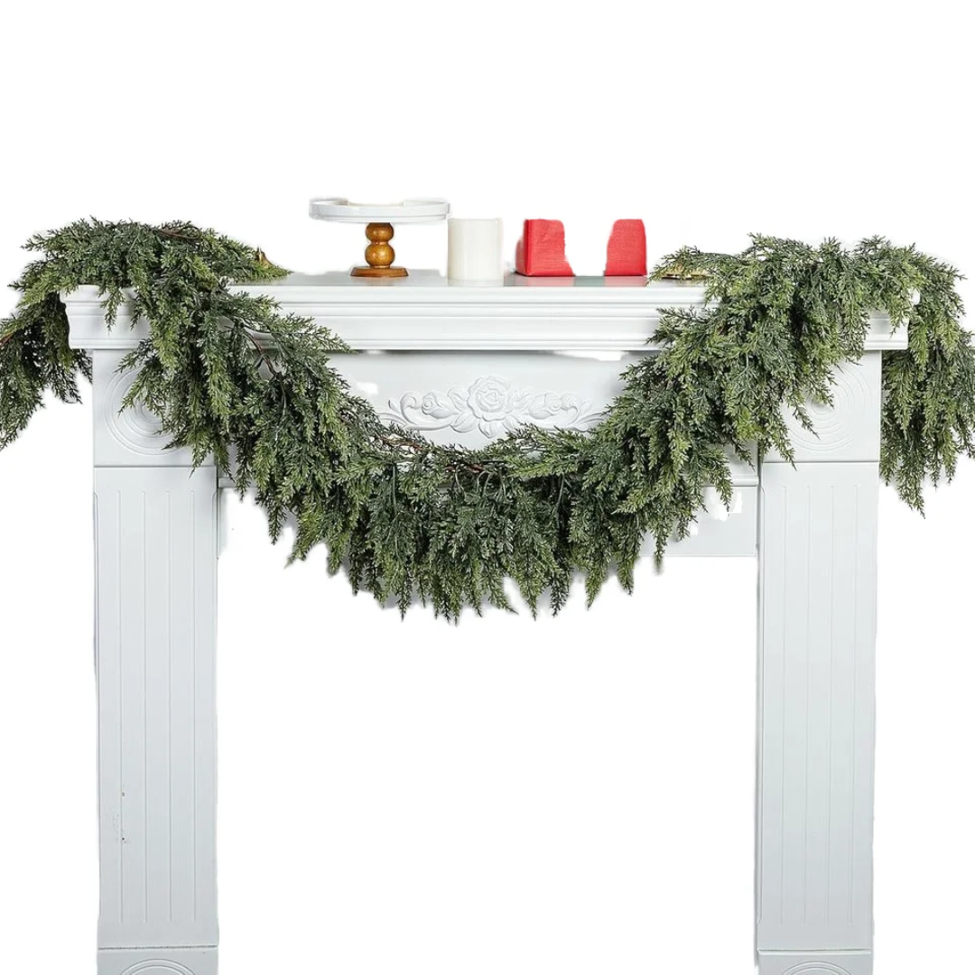 Christmas Green Pine Needle Wreath Garland