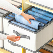 Foldable 9 grid fabric drawer organizer for clothes and accessories storage