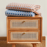 Printed Knitted Throw Blanket