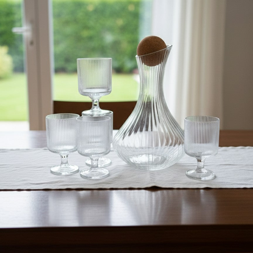 Decanter With 6 Glasses Set
