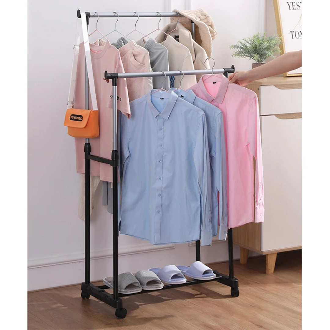 Double Pole Clothes Rack