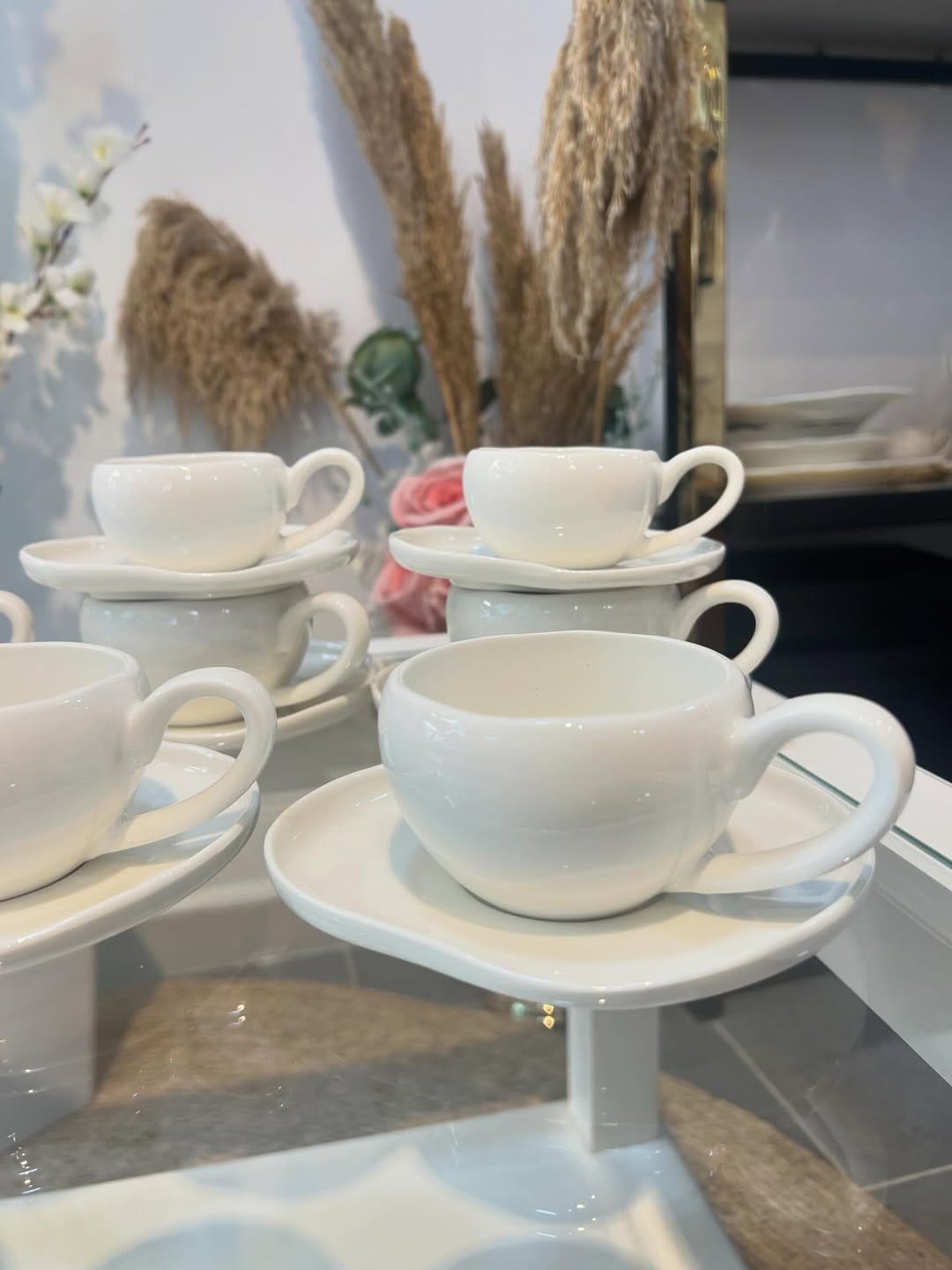 12pcs Porcelain Cup and Saucer Set