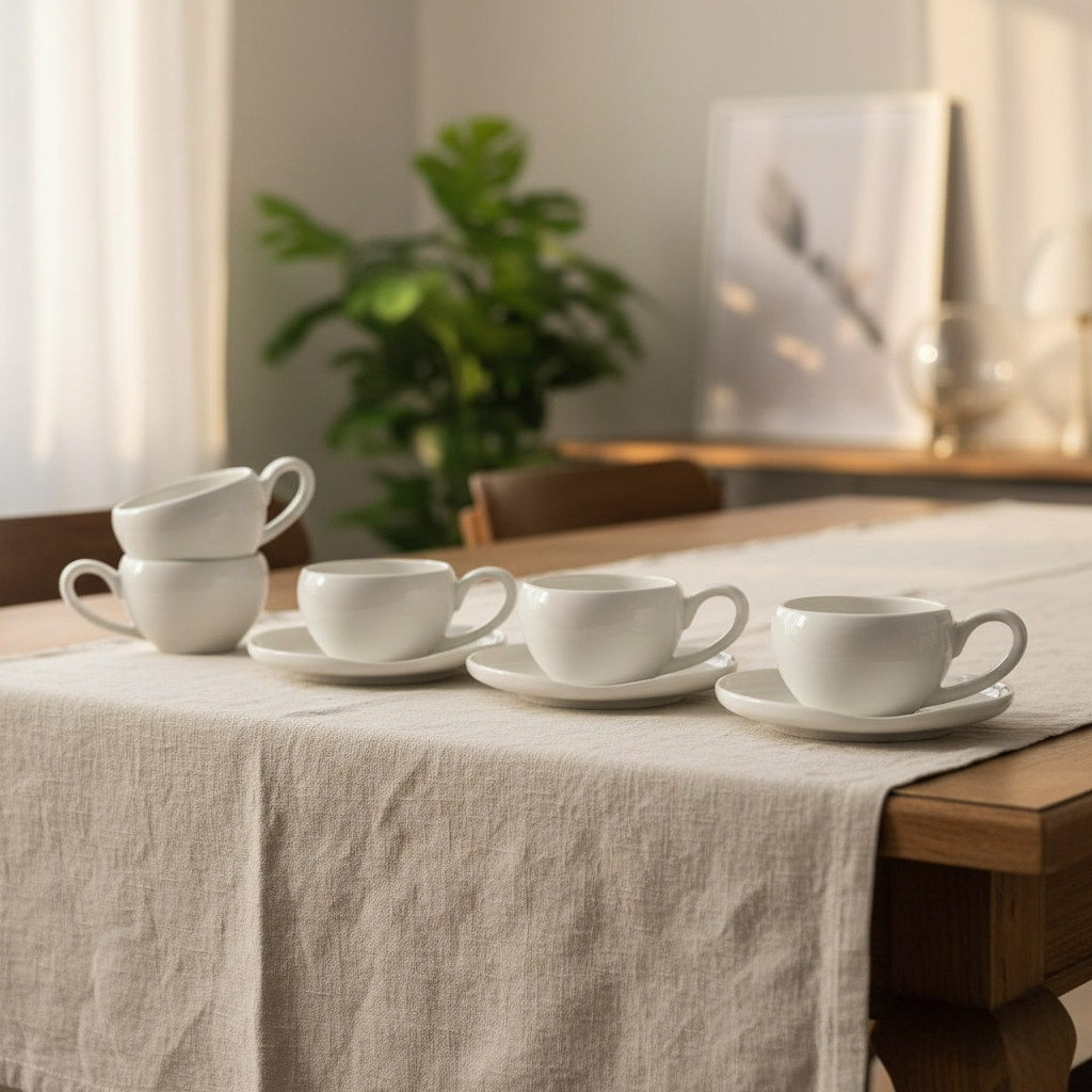 12pcs Porcelain Cup and Saucer Set