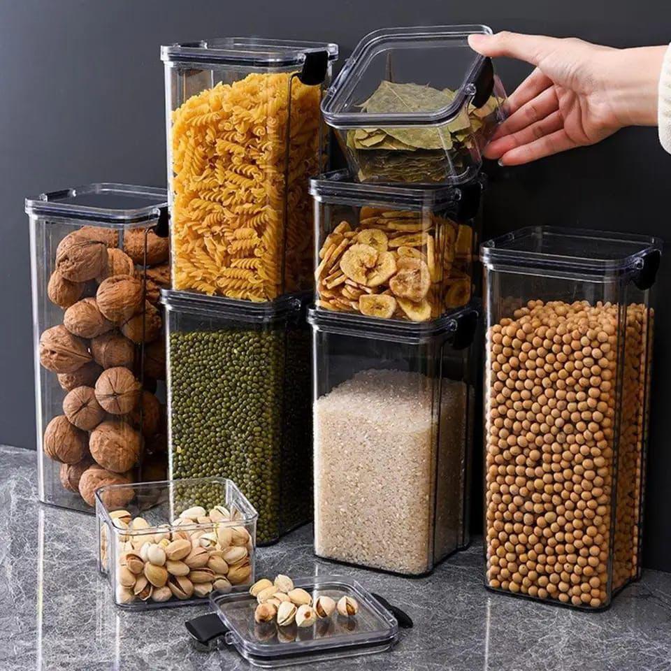 8Pcs Airtight Acrylic Pantry Storage Containers