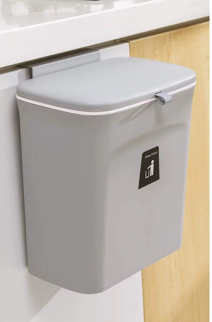 Kitchen Wall-Mounted Trash Can With Lid